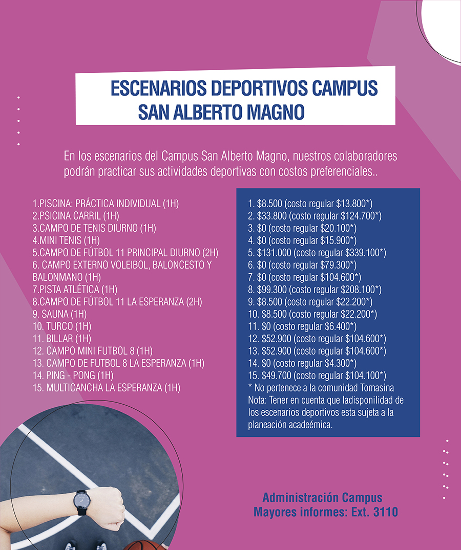 ESCENARIOS DEPORTIVOS CAMPUS SAN ALBERTO MAGNO